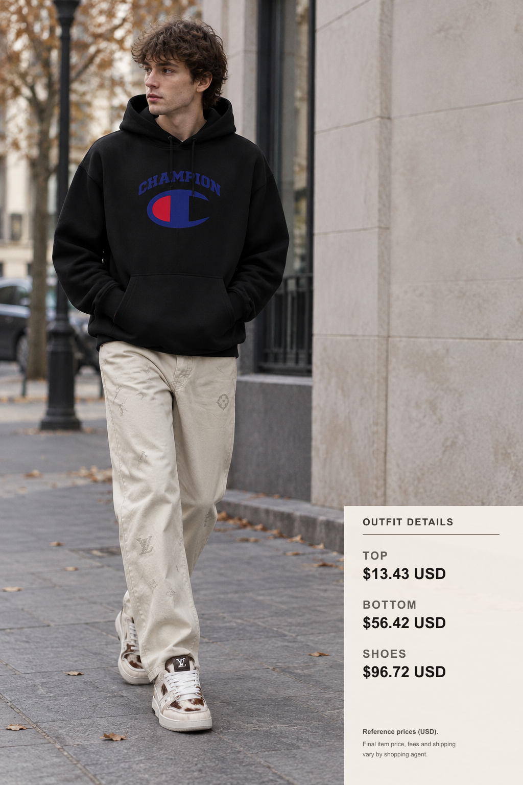 Champion Hoodie Colors for Fall-Winter outfit 1 full-body street style for fashionreps