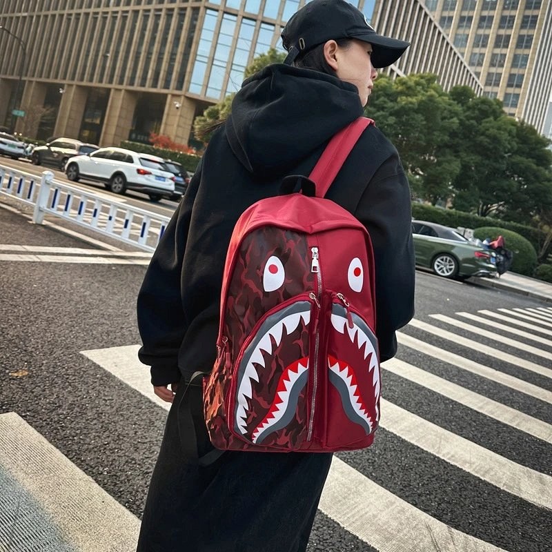 BAPE Black Print Backpack Review: Seam Stitch Density, Strap Drop and a 4 kg Teen Load in a $12.39 Oxford Bag
