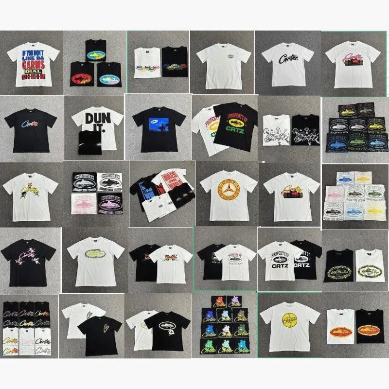 Corteiz Graphic Print Multicolor T-Shirt Collection Review: 3D-Effect Lettering, Loose Crew Neck, S–3XL