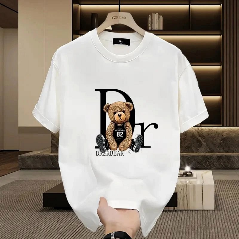 Dior Bear Graphic White T-Shirt Review: 230g Long-Staple Cotton, Loose Fit
