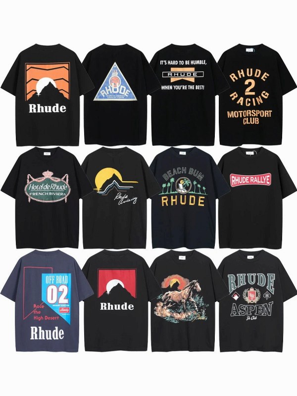 Rhude "Dark" Series T-Shirt Collection review: boxy cotton print tees put to the tape