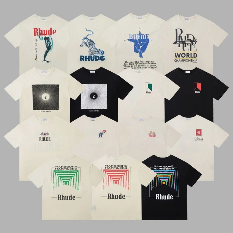 Rhude Multicolor T-Shirt Collection Review: The RH Colour Code Says More Than the Size Tag