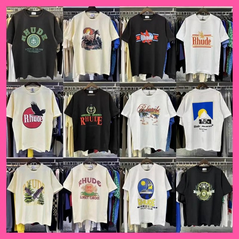 Rhude Streetwear T-Shirt Collection Review: 220g Long-Staple Cotton, Loose Cut and 40-Plus Colour Codes